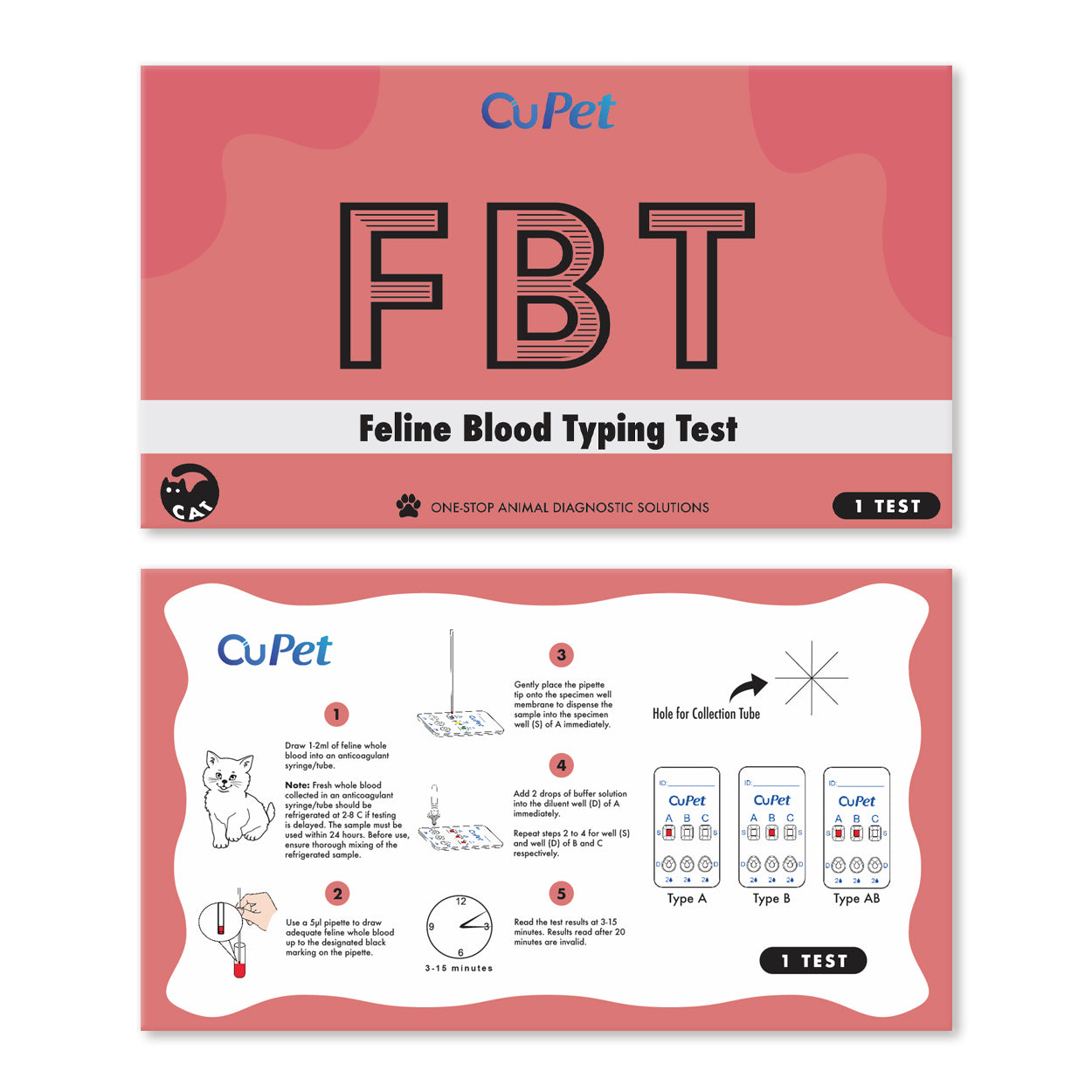 CuPet Feline Blood Typing (FBT) Test