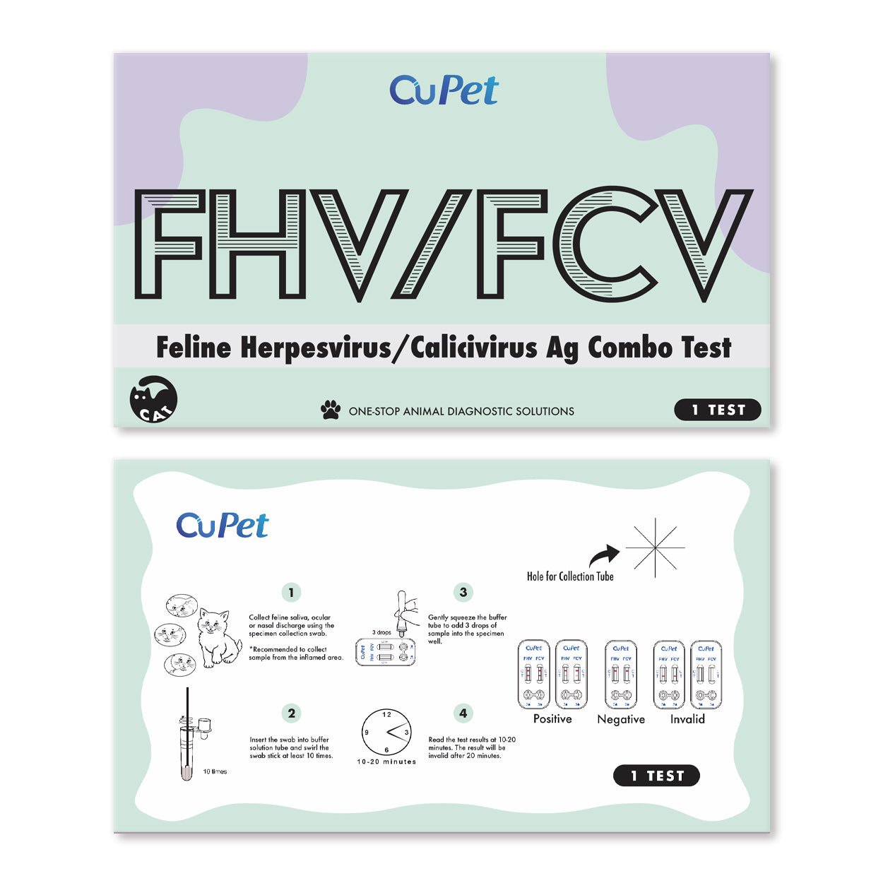 CuPet Feline Herpesvirus/Calicivirus (FHV/FCV) Ag Combo Test