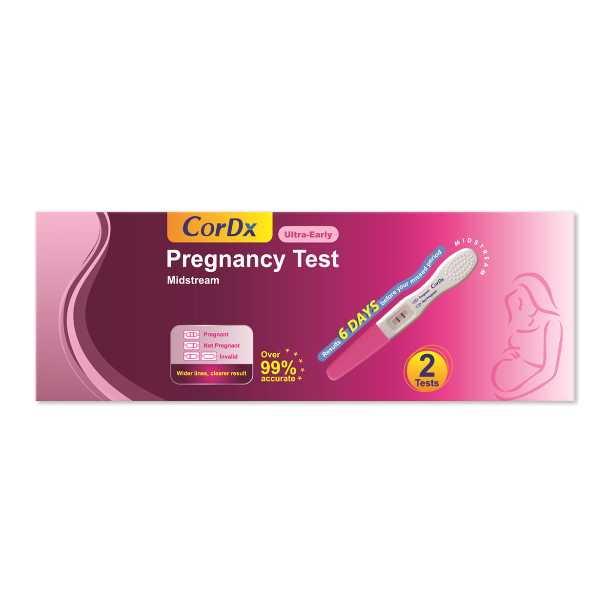CorDx Ultra-Early Pregnancy Test (Midstream)